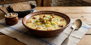 Česneková polévka - Czech Garlic Soup