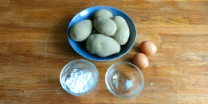 Farszynki - Masurian potato cutlets with stuffing ingredients