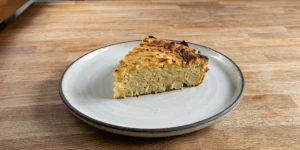 Traditional Rejbak Kurpiowski potato cake with browned crust
