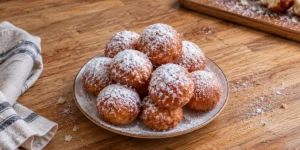 Traditional Lithuanian Spurgos with Curd Cheese.